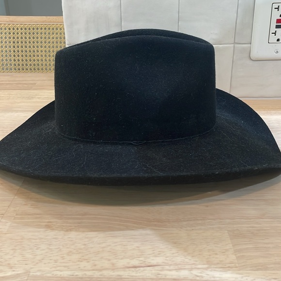 Stallion by Stetson Black Wool Cowboy Hat Unisex Size 7 - Picture 2 of 10